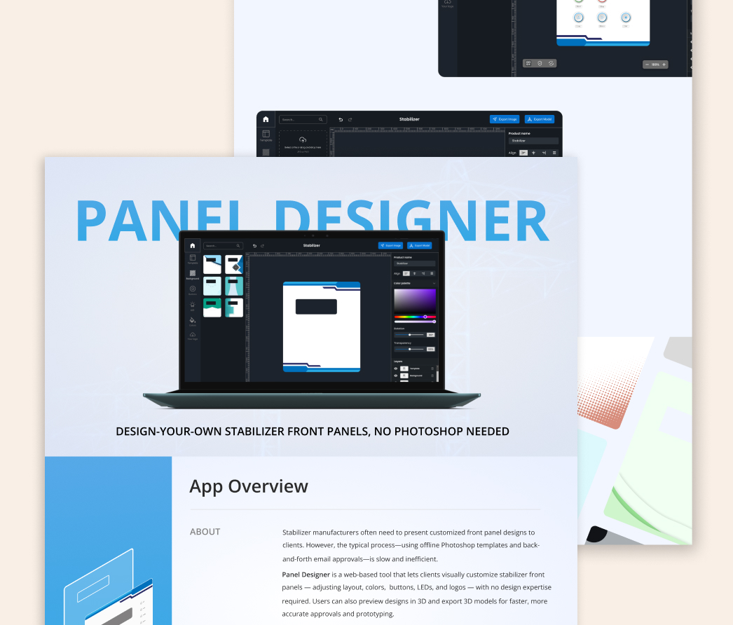 A mockup of a project