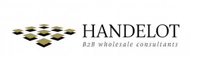 Handelot logo with a black and gold checkerboard pattern and the text 'HANDELOT B2B wholesale consultants'.