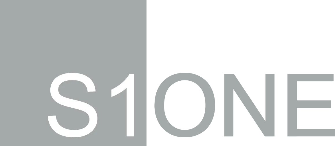 Logo with white text 'S1' on a gray background.