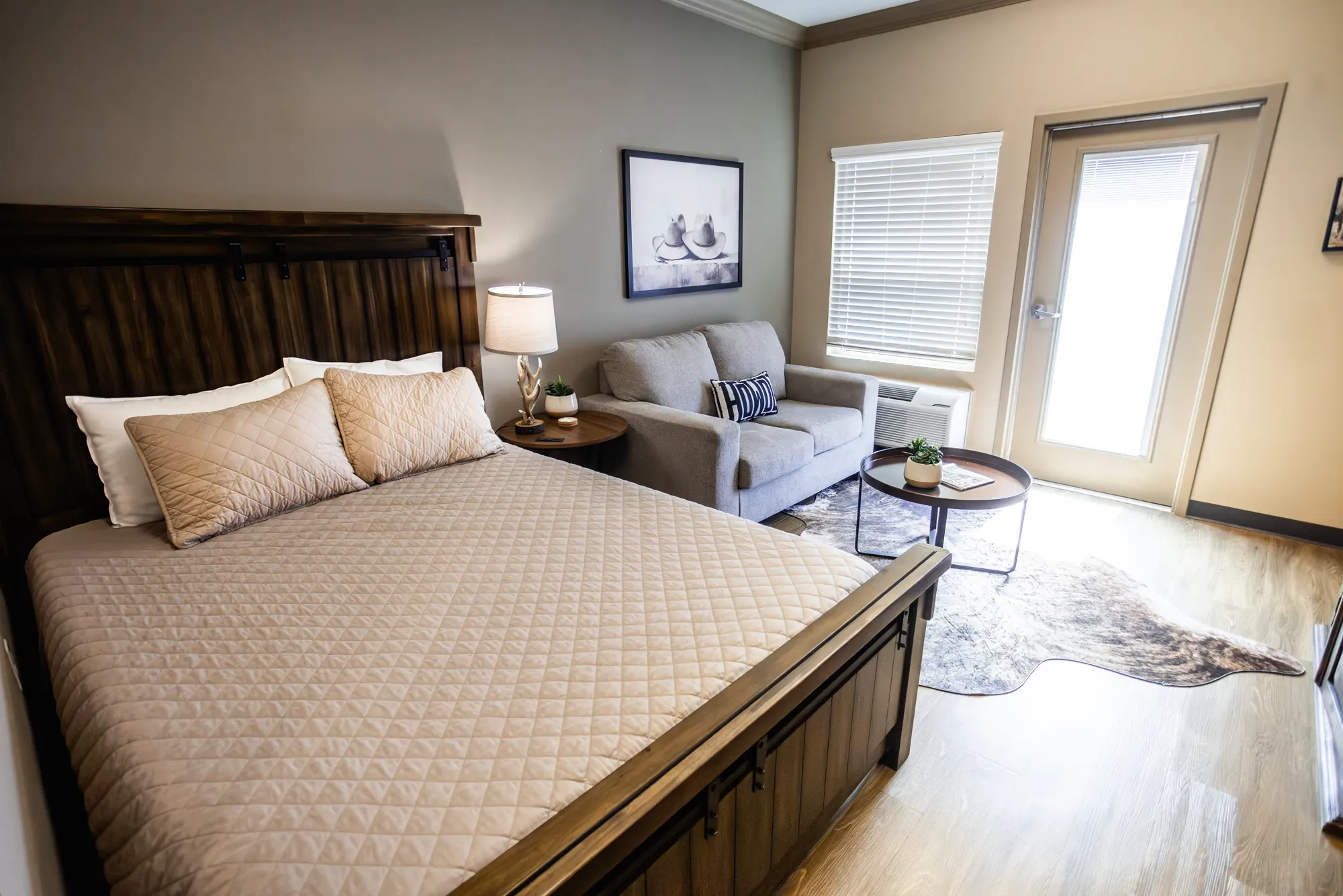 Welcoming furnished bedroom and sitting area at the Cathedral Life Centre