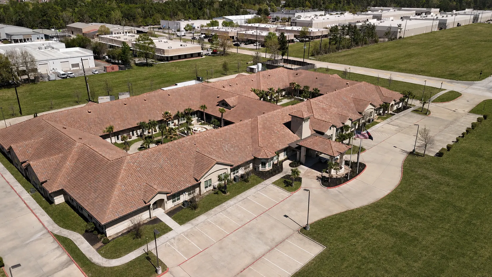Aerial view of the Cathedral Life Centre campus