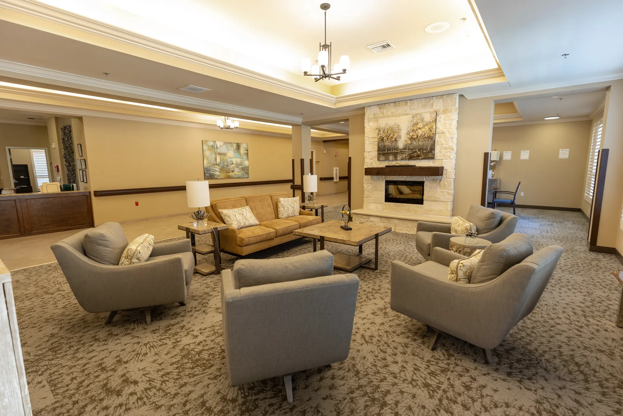 Warm and spacious main lobby at the Cathedral Life Centre