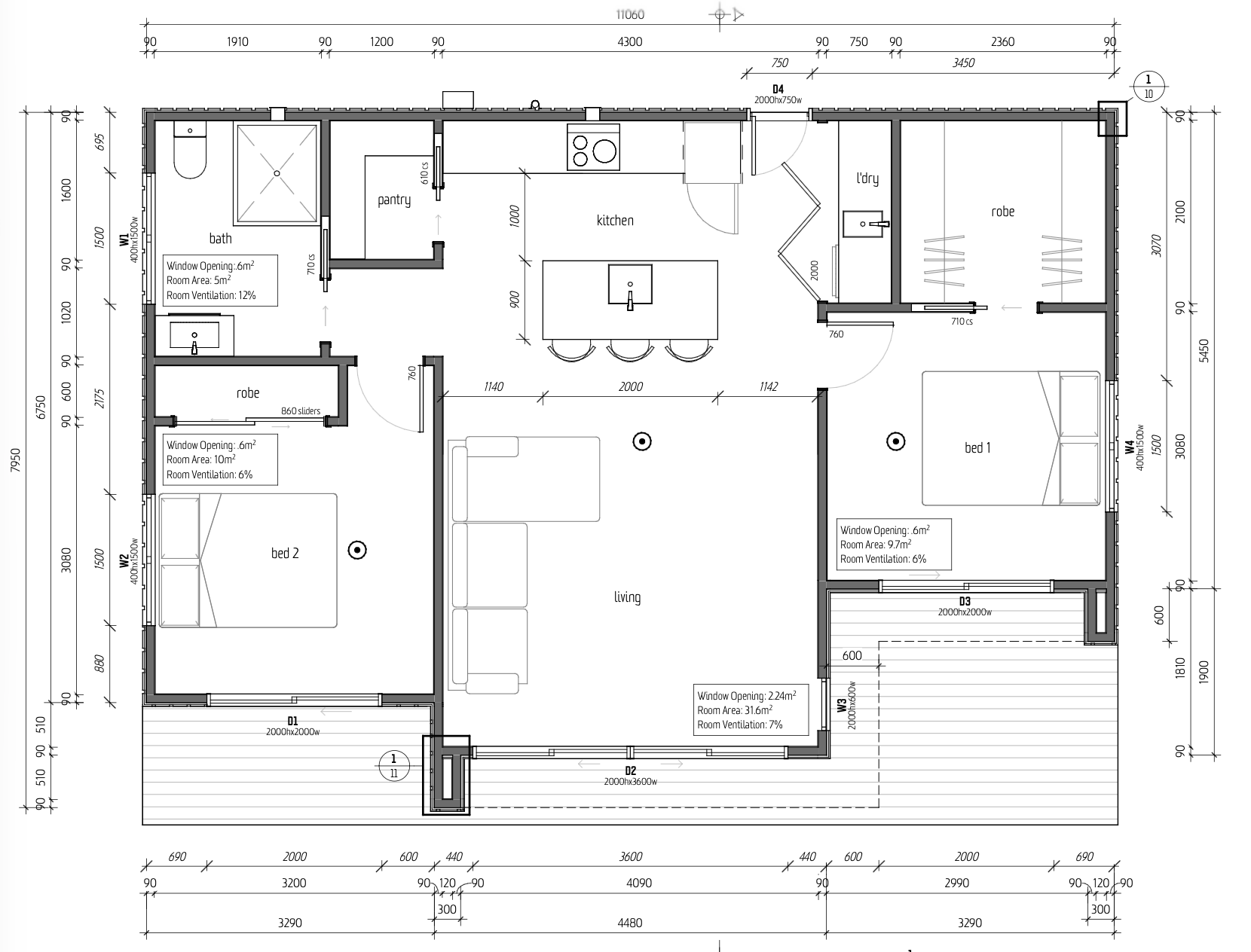 70 Ready 2 Bedroom floor plan