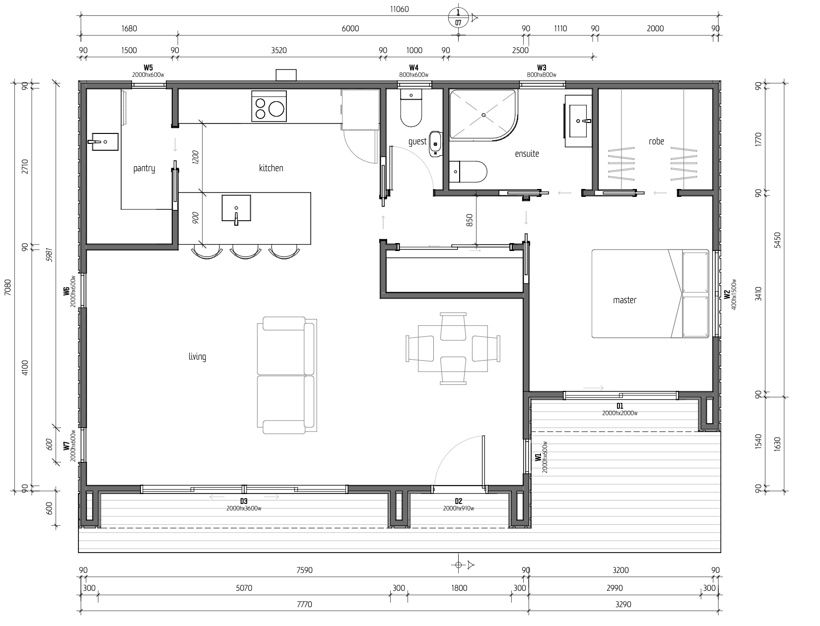 70 Ready 1 Bedroom floor plan