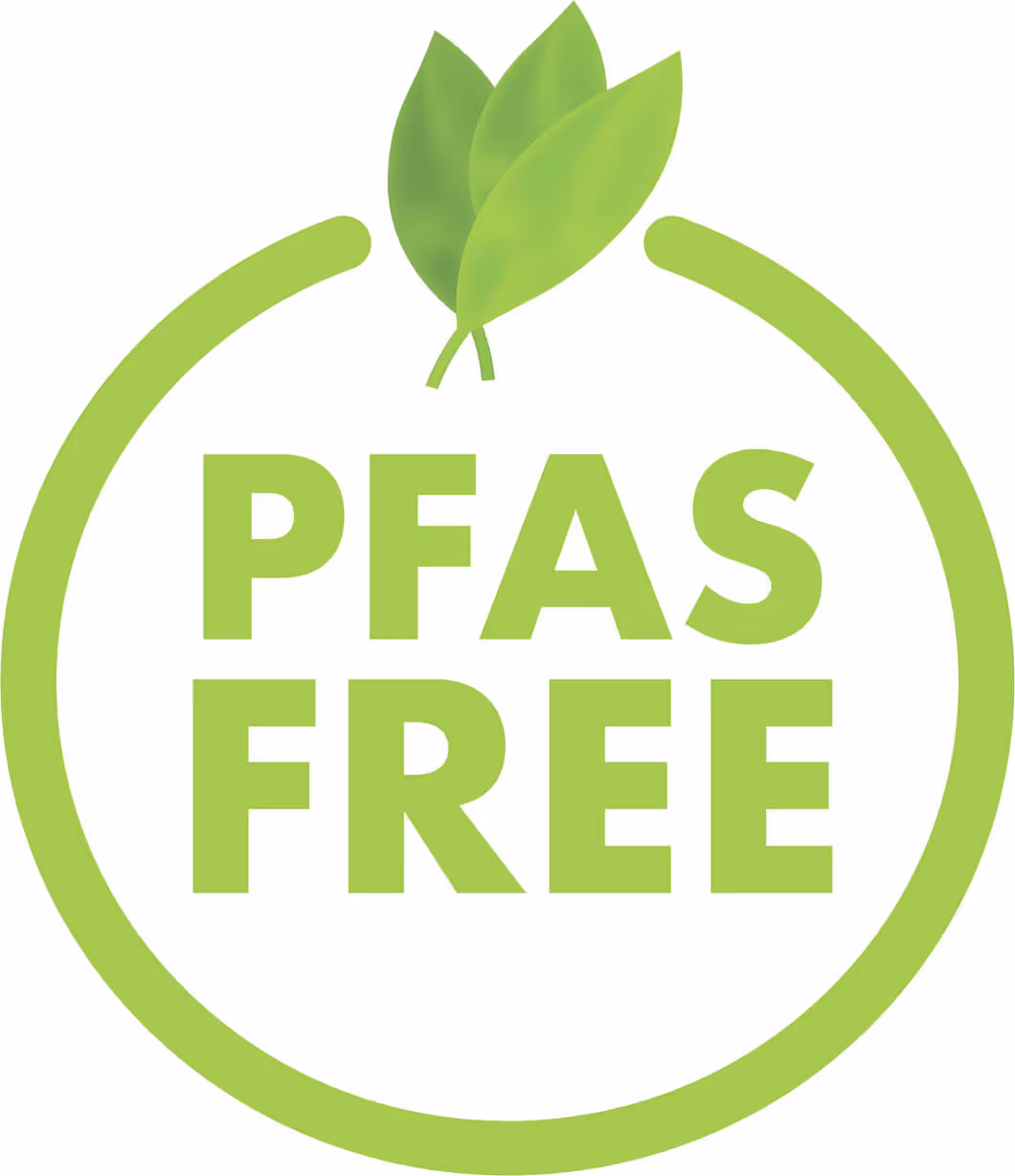 Pfas free label. banner icon