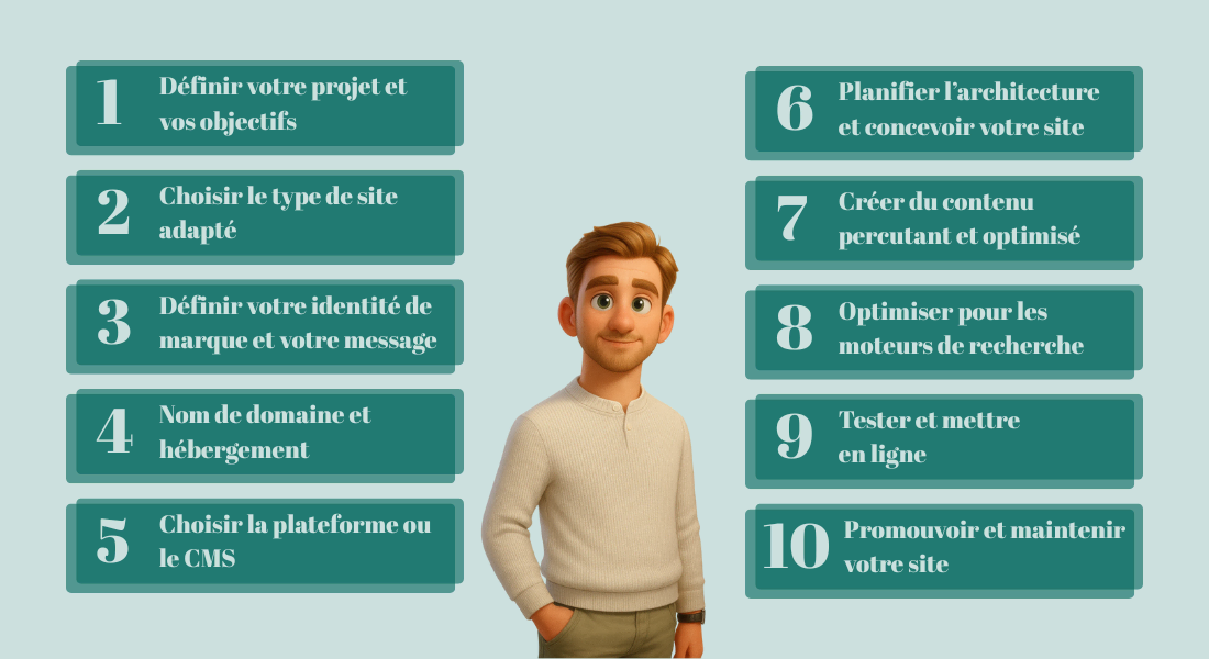 Les 10 étapes pour créer un site pro