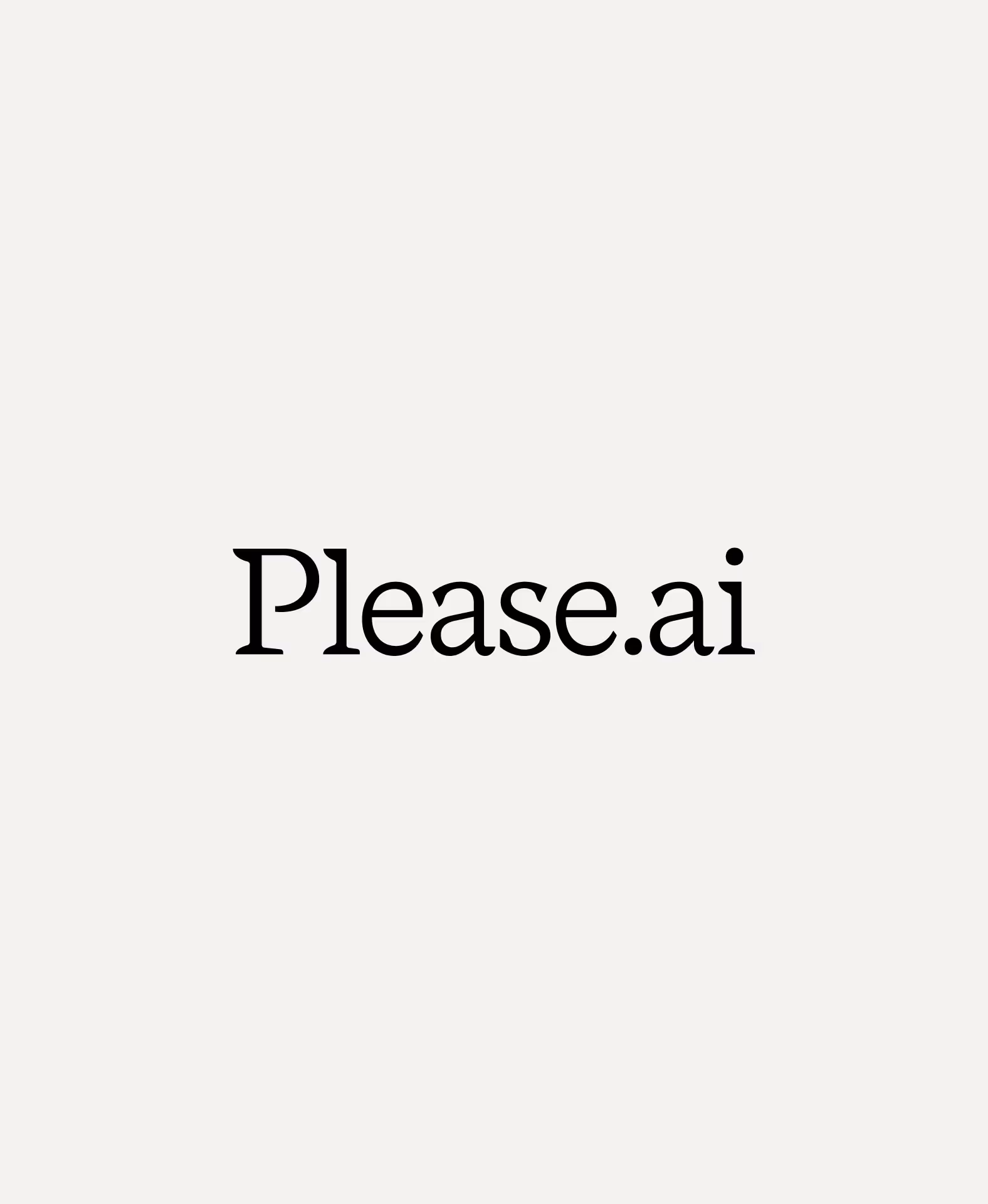 Text logo reading 'Please.ai' in black font on a light grey background.