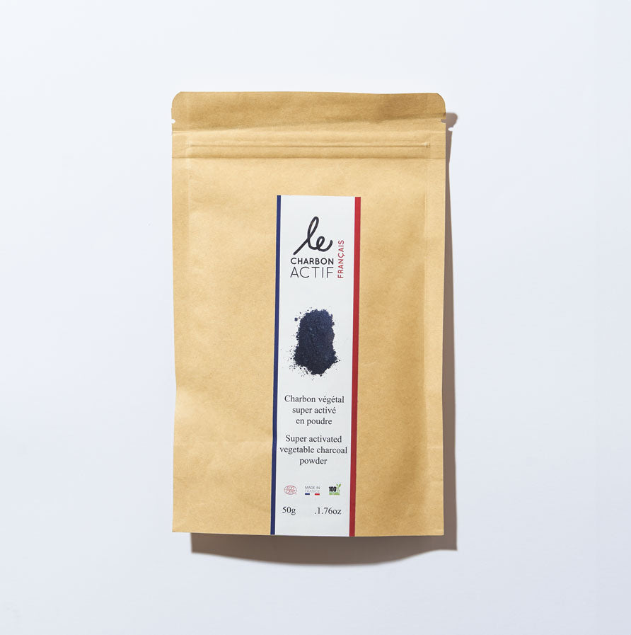 Charbon végétal actif français BIO en poudre