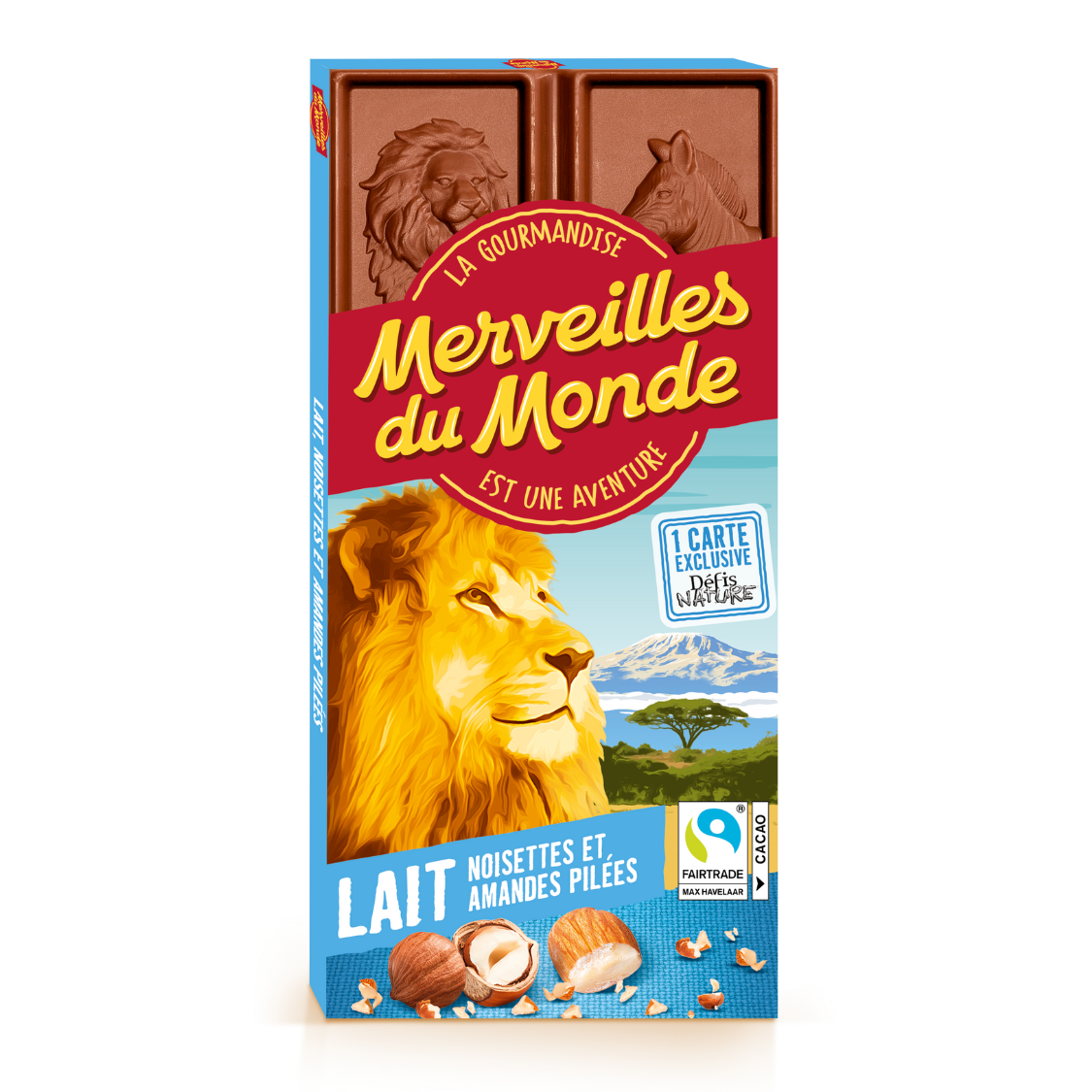 Tablette chocolat Lait, noisettes et amandes pilées