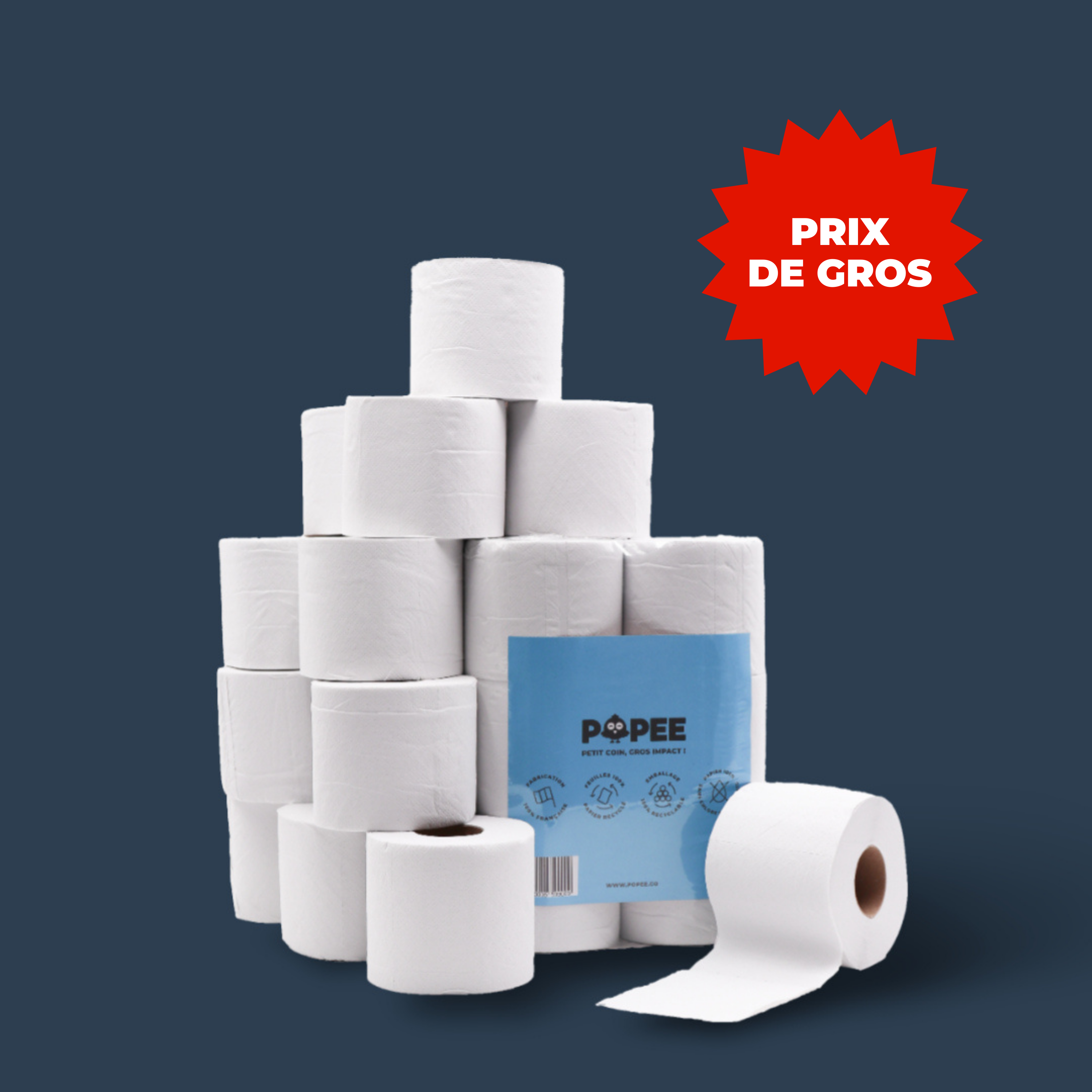 PAPIER TOILETTE COMPACT - Lot de 72 rouleaux