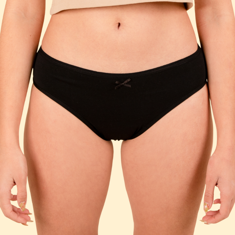 Culotte menstruelle noire flux modéré