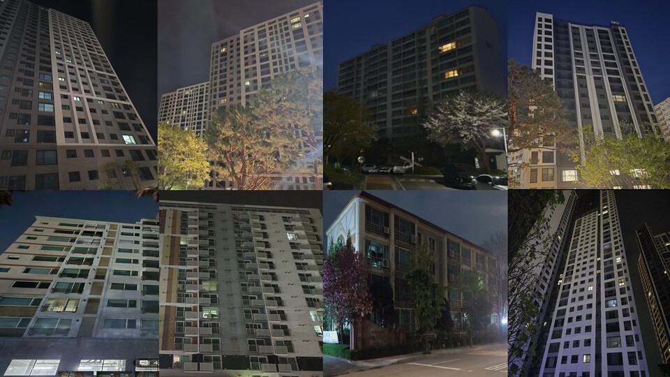 우리관리 1400여개 사업장은 22일 제56회 지구의 날을 맞아 진행된 소등 행사에 적극 동참했다. 사진은 행사 당일 소등에 참여한 각 사업장 모습. [사진=우리관리]