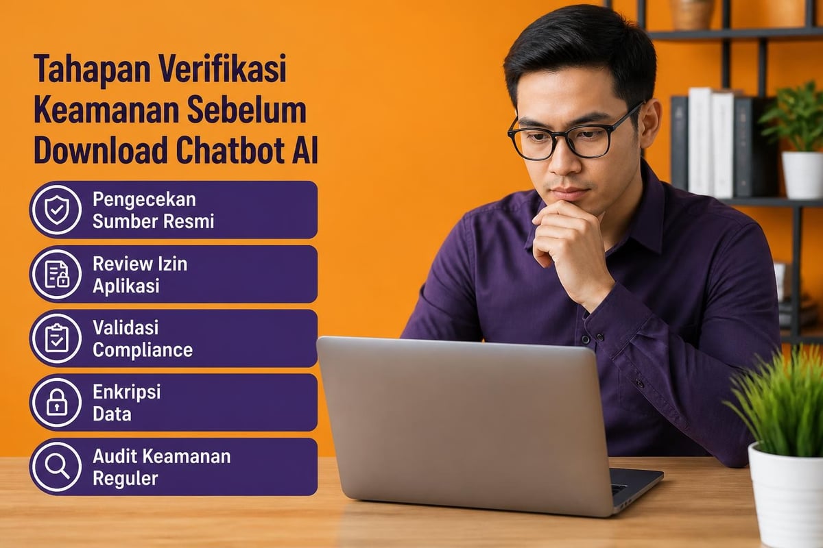 Proses verifikasi keamanan chatbot