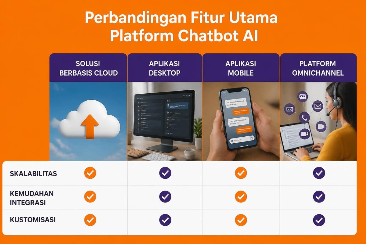 Perbandingan berbagai platform chatbot AI