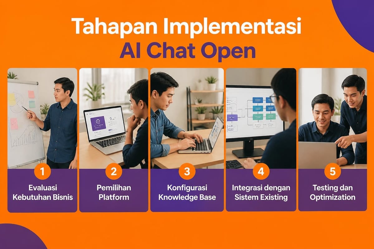 Proses implementasi AI chat open