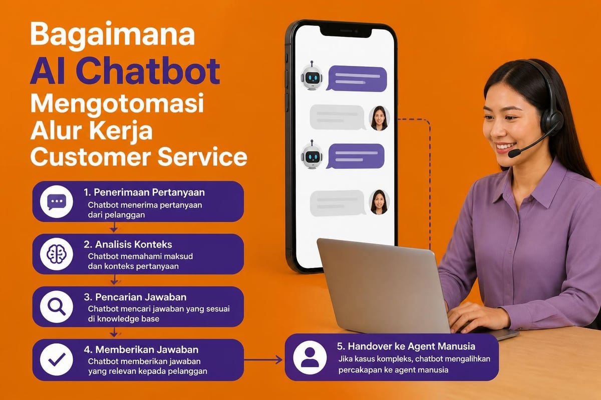 Workflow otomasi AI chatbot