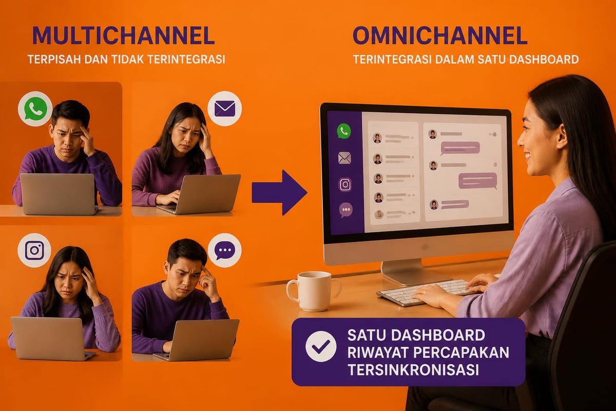 Perbedaan multichannel dan omnichannel WhatsApp
