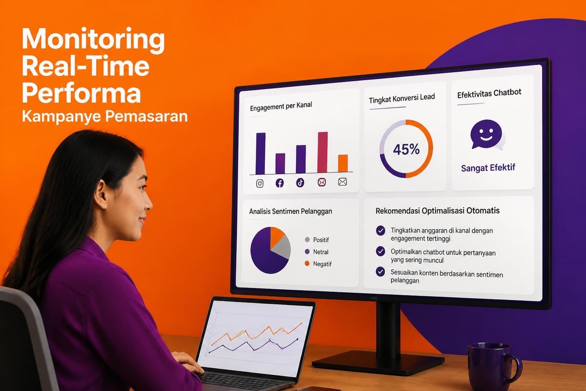 Dashboard analitik pemasaran AI