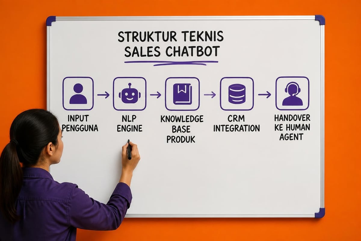 Komponen arsitektur sales chatbot
