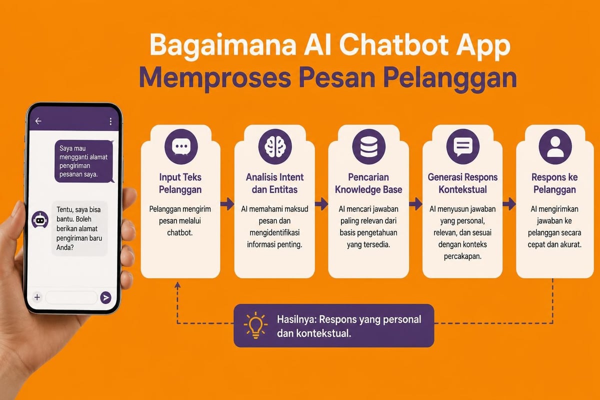Alur kerja AI chatbot