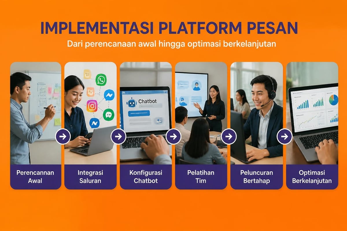 Tahapan implementasi platform pesan bisnis