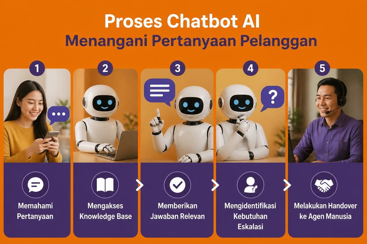 Alur kerja chatbot AI