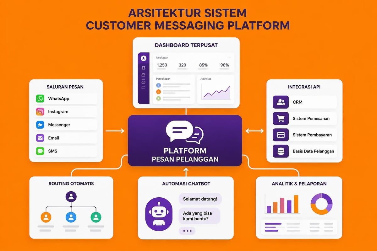 Komponen inti customer messaging platform