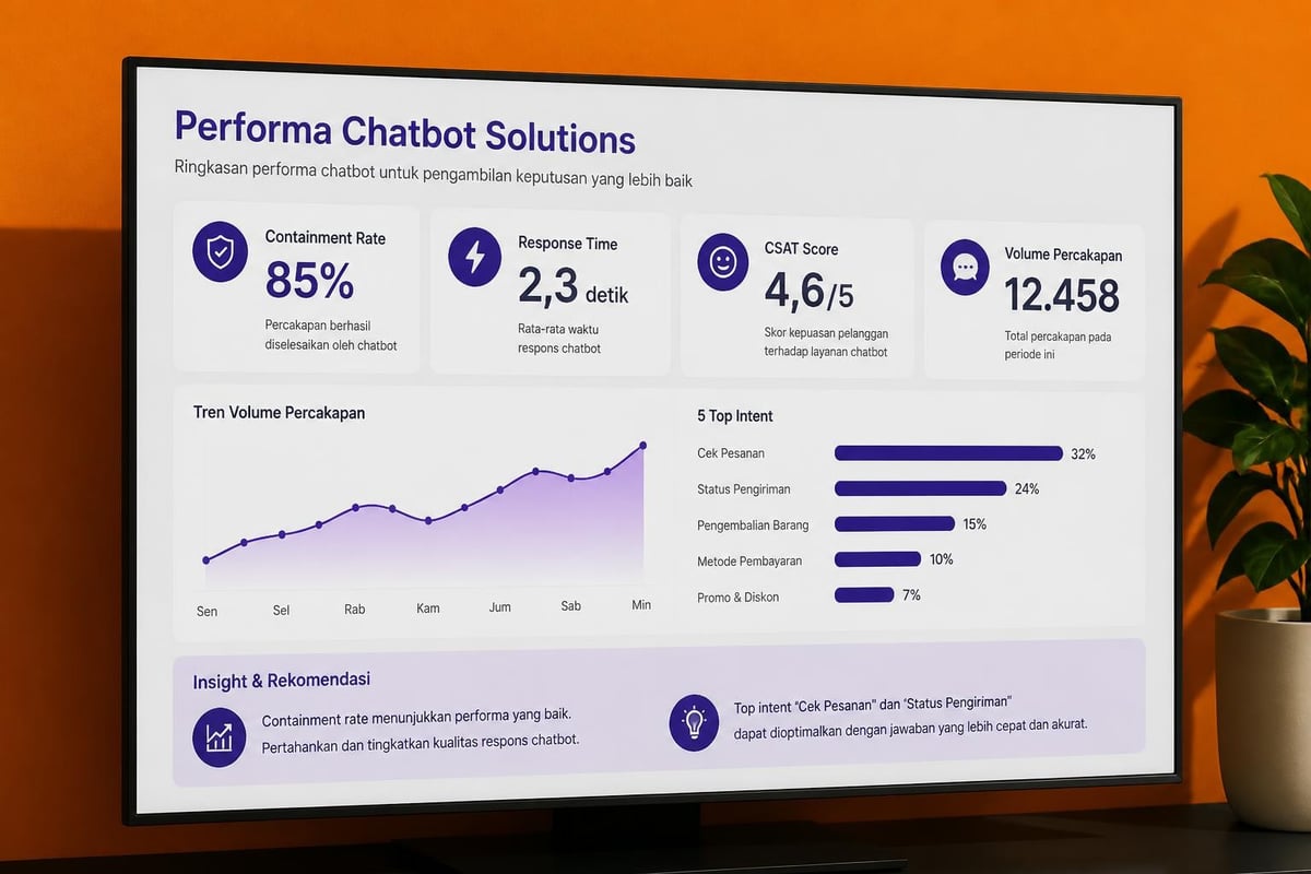 Dashboard metrik chatbot