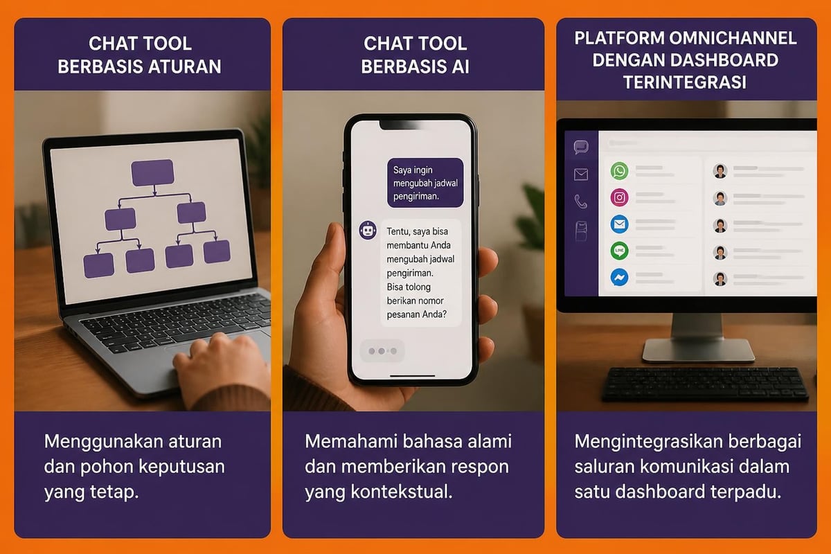 Perbandingan arsitektur chat tool