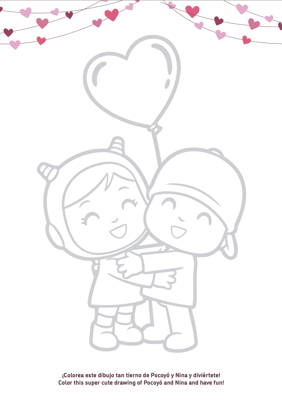 Valentines Coloring Page_Pocoyo