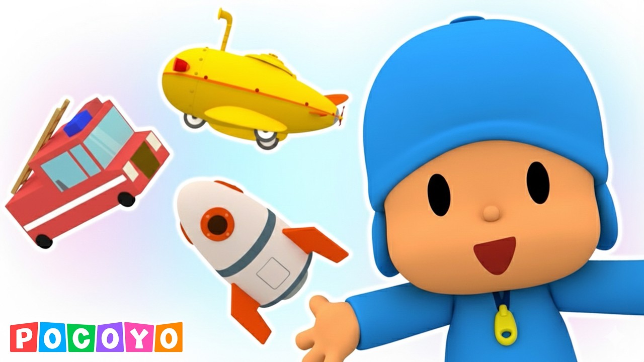 🚗 Pocoyo's Vehicle Guessing Game! 🙈 Which one is faster? | Pocoyo English | Cartoons for Kids