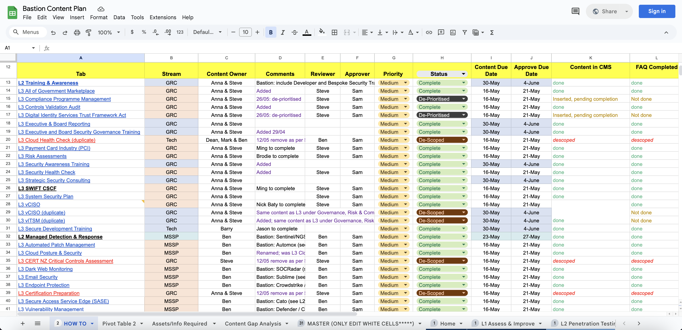 contentplan-googlesheet-websitebuild