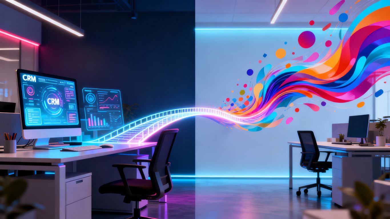 CRM and marketing automation integration visual