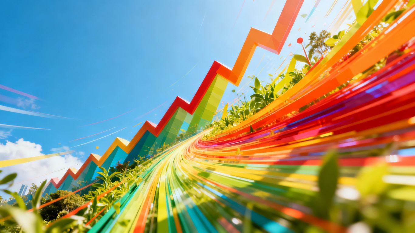 Upward growth and sales generation visual