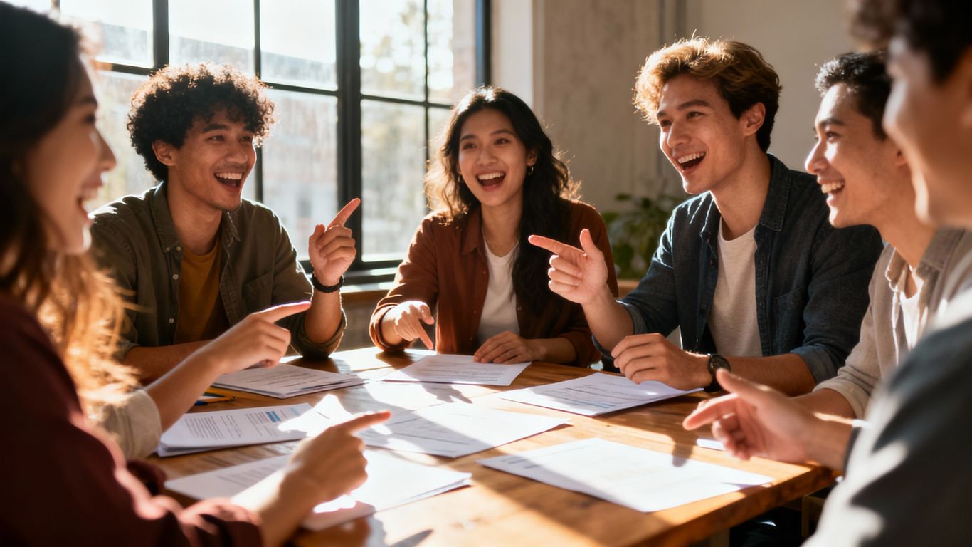 People discussing proposals for 2026.