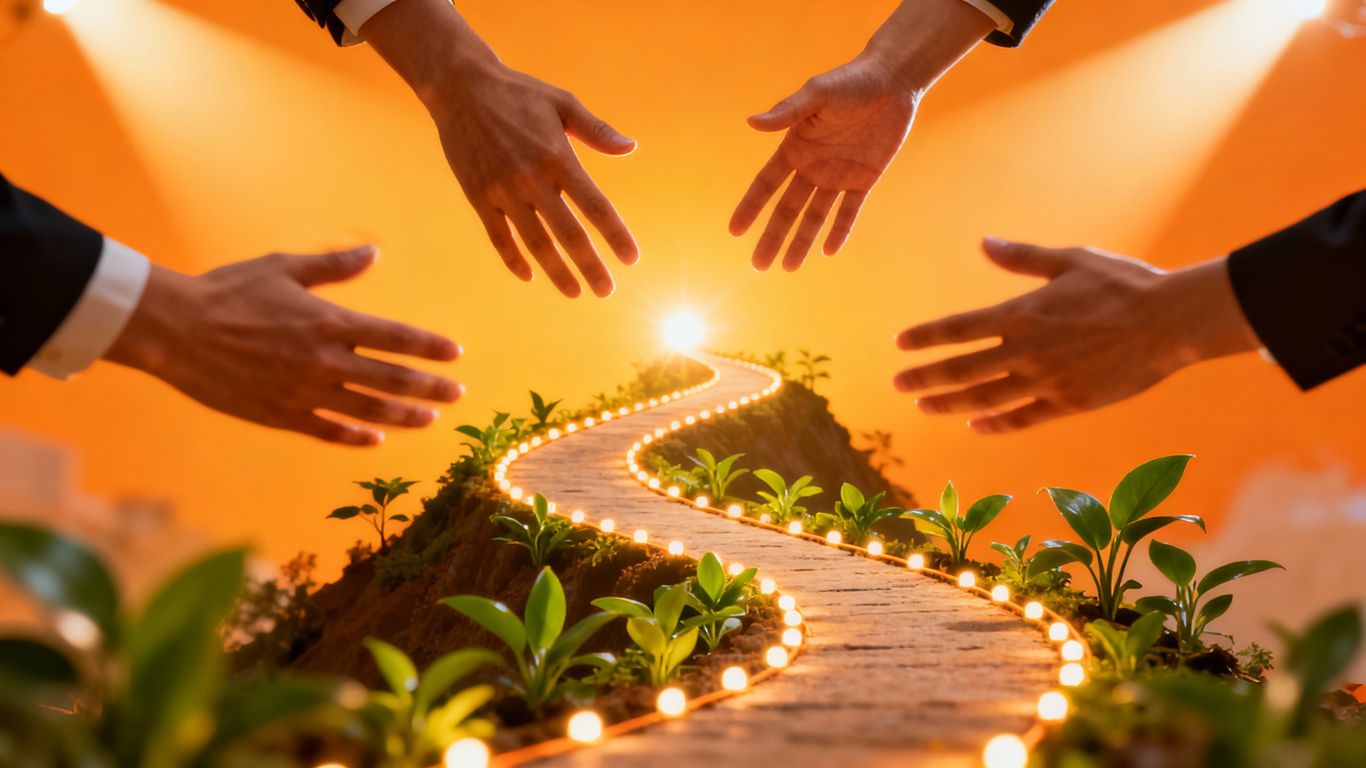 Sales lead generation and conversion concept