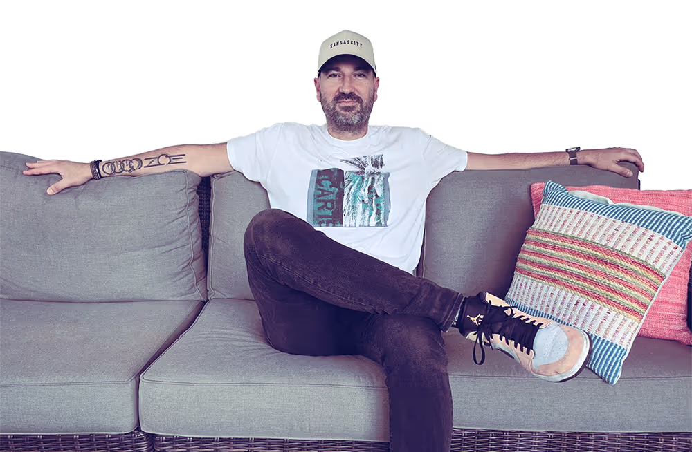 ryan hannebaum on the couch