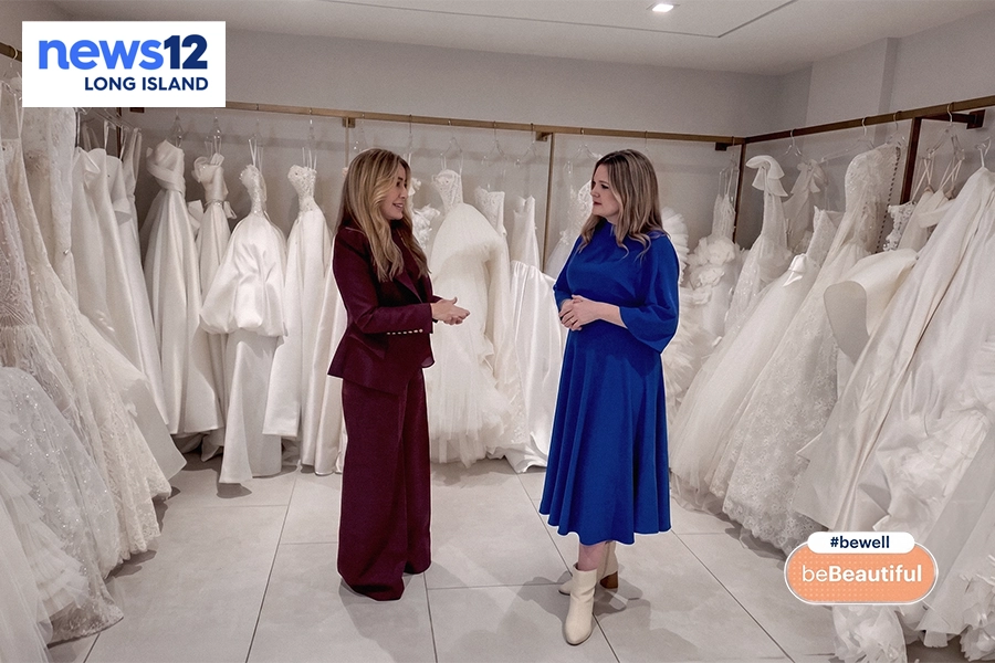 PNINA TORNAI - PNINA TORNAI COUTURE - KINTSUGI - News 12 Visits Pnina Tornai in her boutique at Kleinfeld BridaL - BEWELL BE BEAUTIFUL
