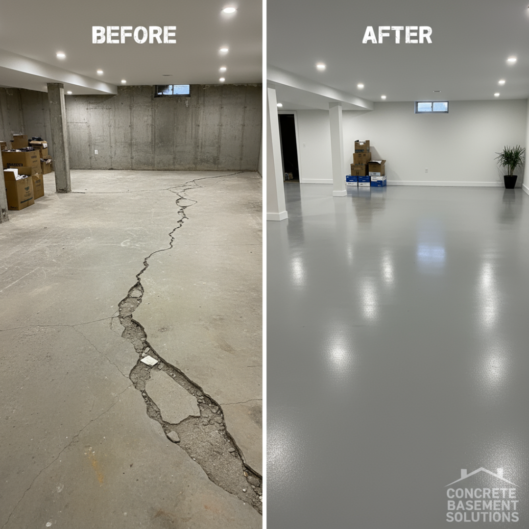 Concrete Basement Floor Installation & Replacement