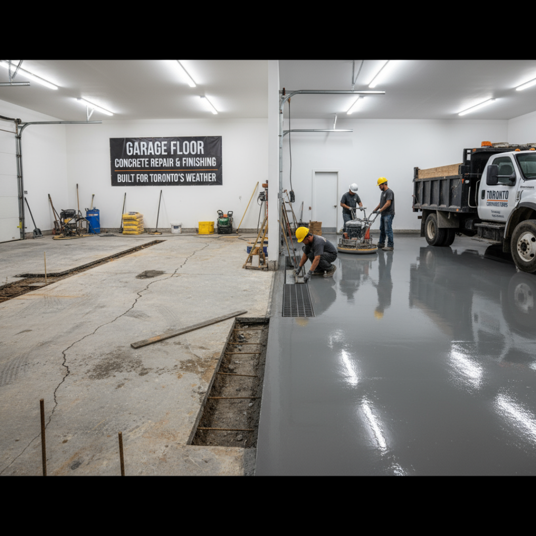 Garage Floor Concrete Repair & Finishing