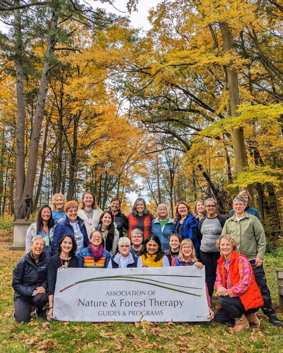 Group photo of Forest Therapy Guides at Rolling Ridge