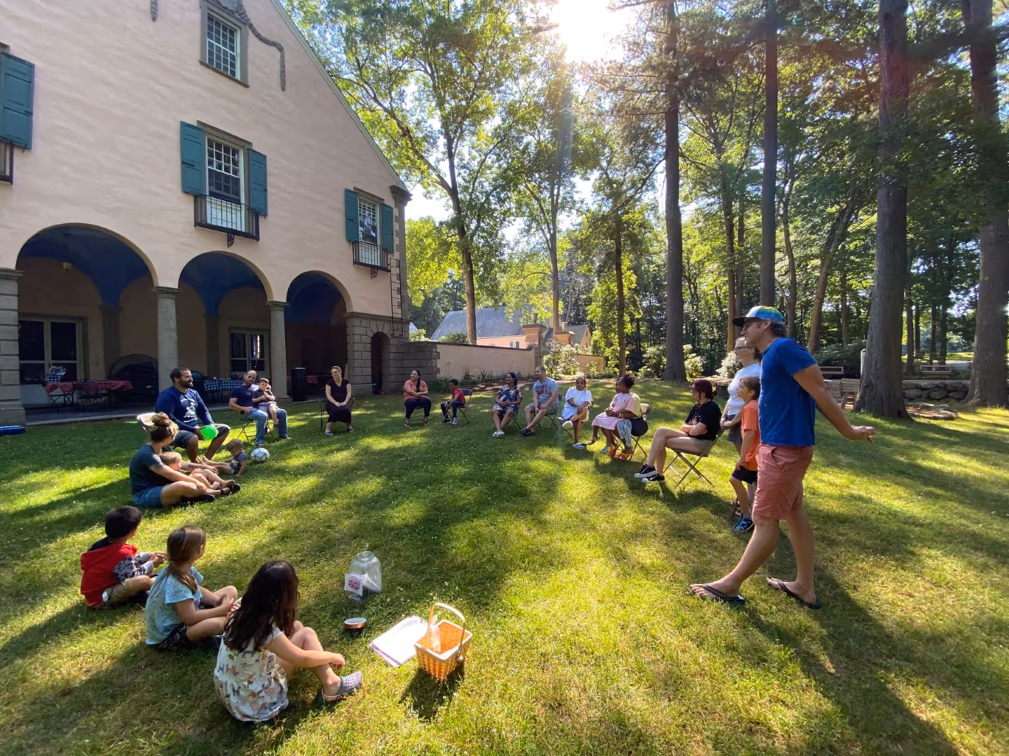 Participants sit in a circle during a Taize Lenten retreat