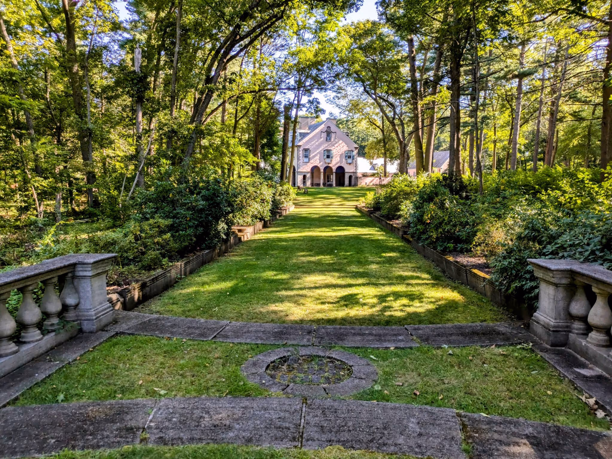 View of the Main House along the Bowling Green