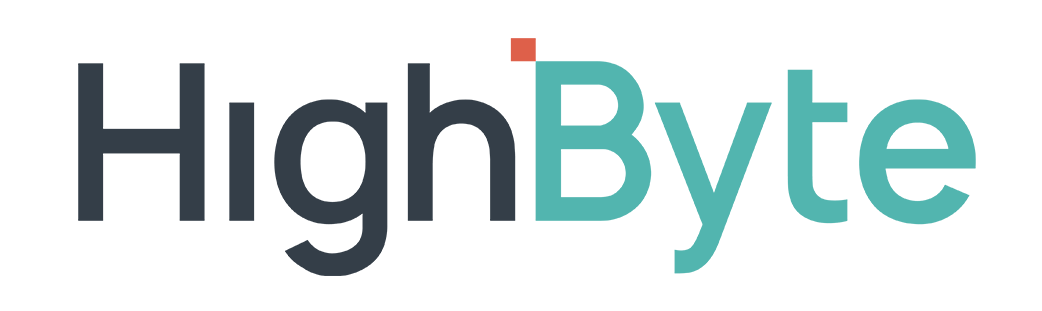 Typpgraphic logo of Highbte in brighter and darker blue-green colours with an ornage-red square.