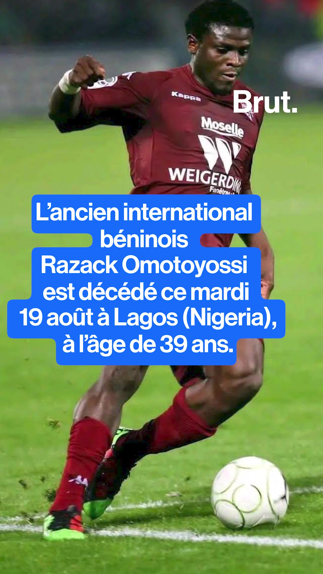Razak Omotoyossi, ancien joueur pour l'équipe du Bénin est décédé.