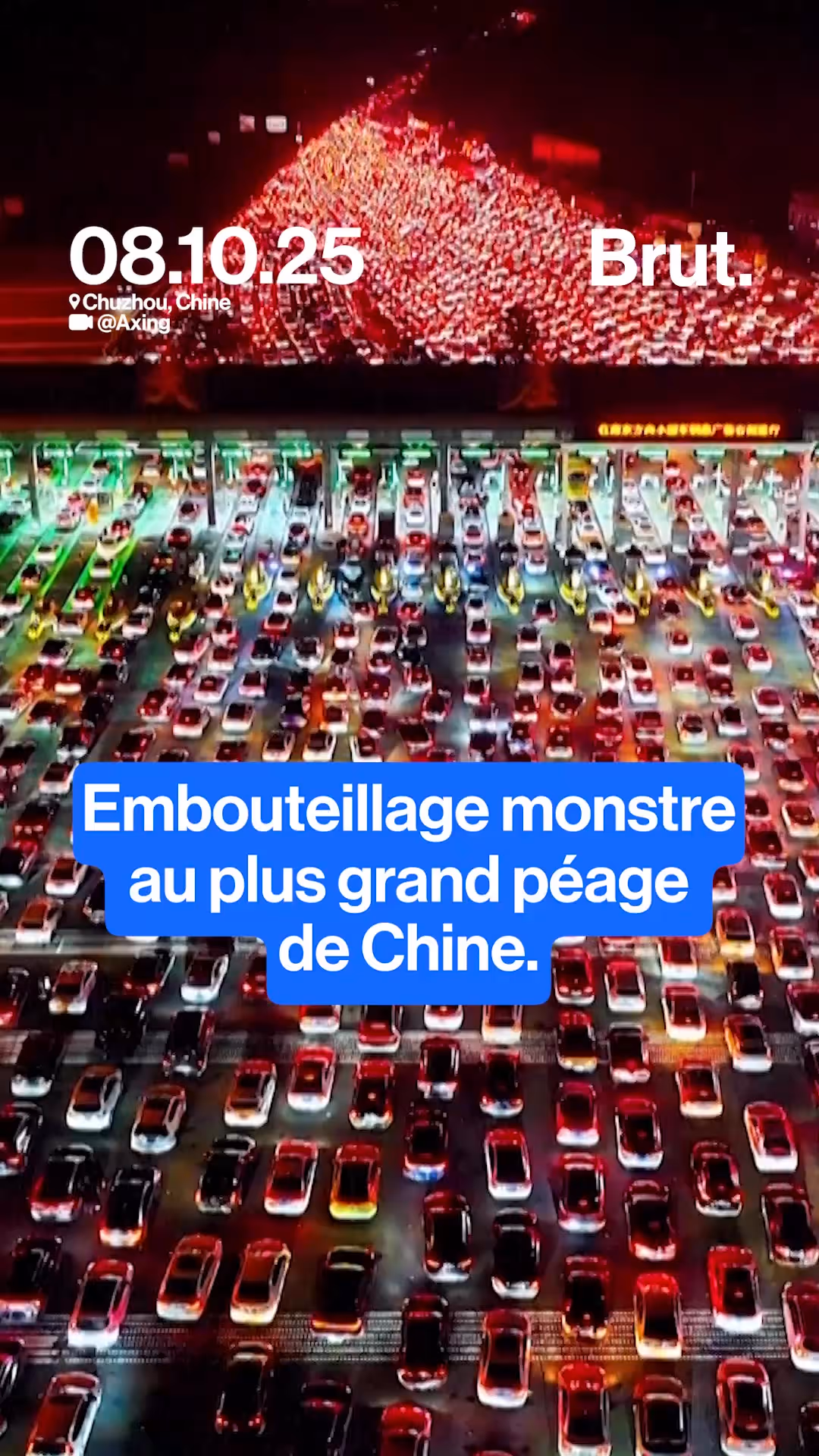 Le plus grand péage de Chine complètement bloqué à la fin de vacances