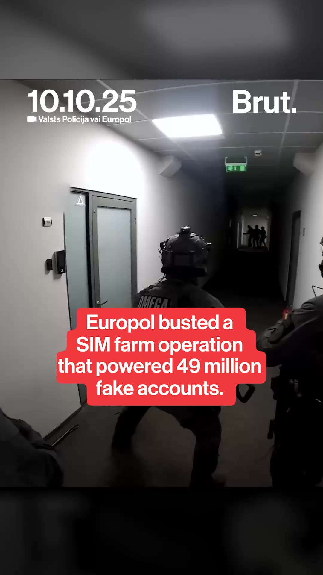 Video shows a SIM Cartel being busted by Europol.