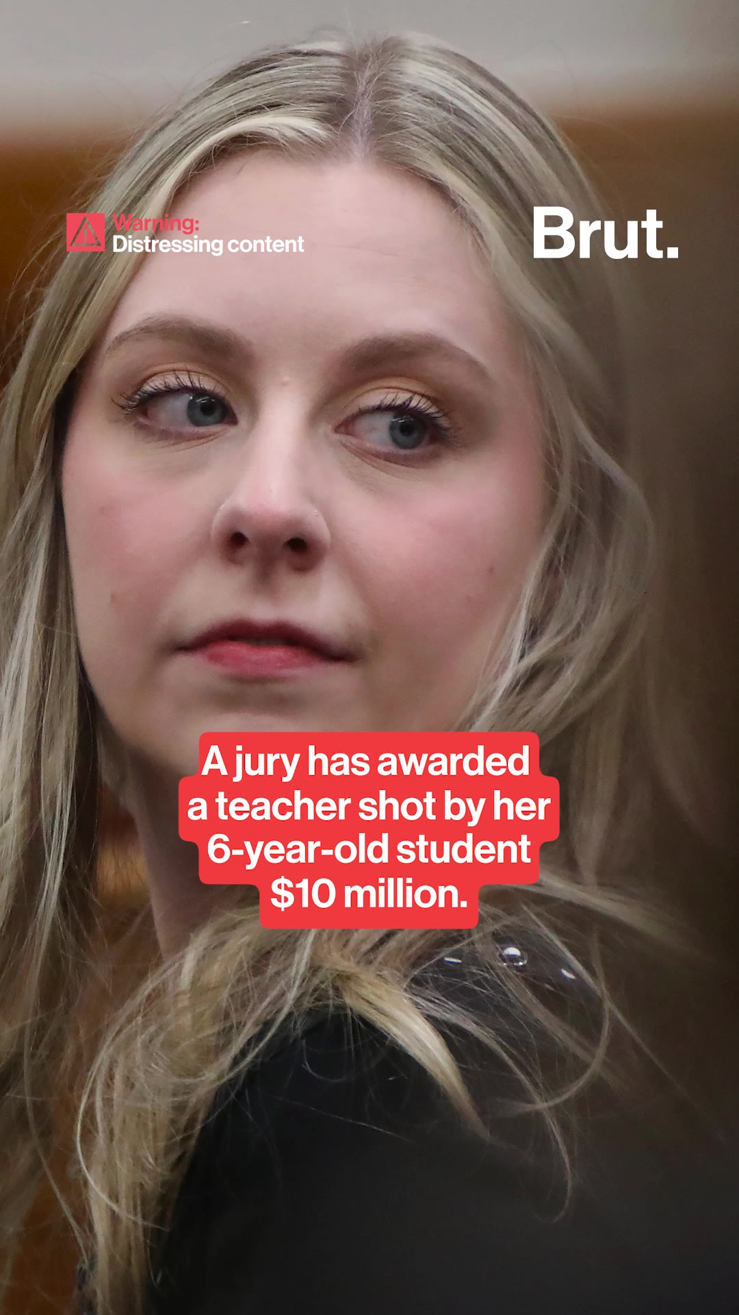 A jury has awarded a teacher shot by her 6-year-old student $10 million.