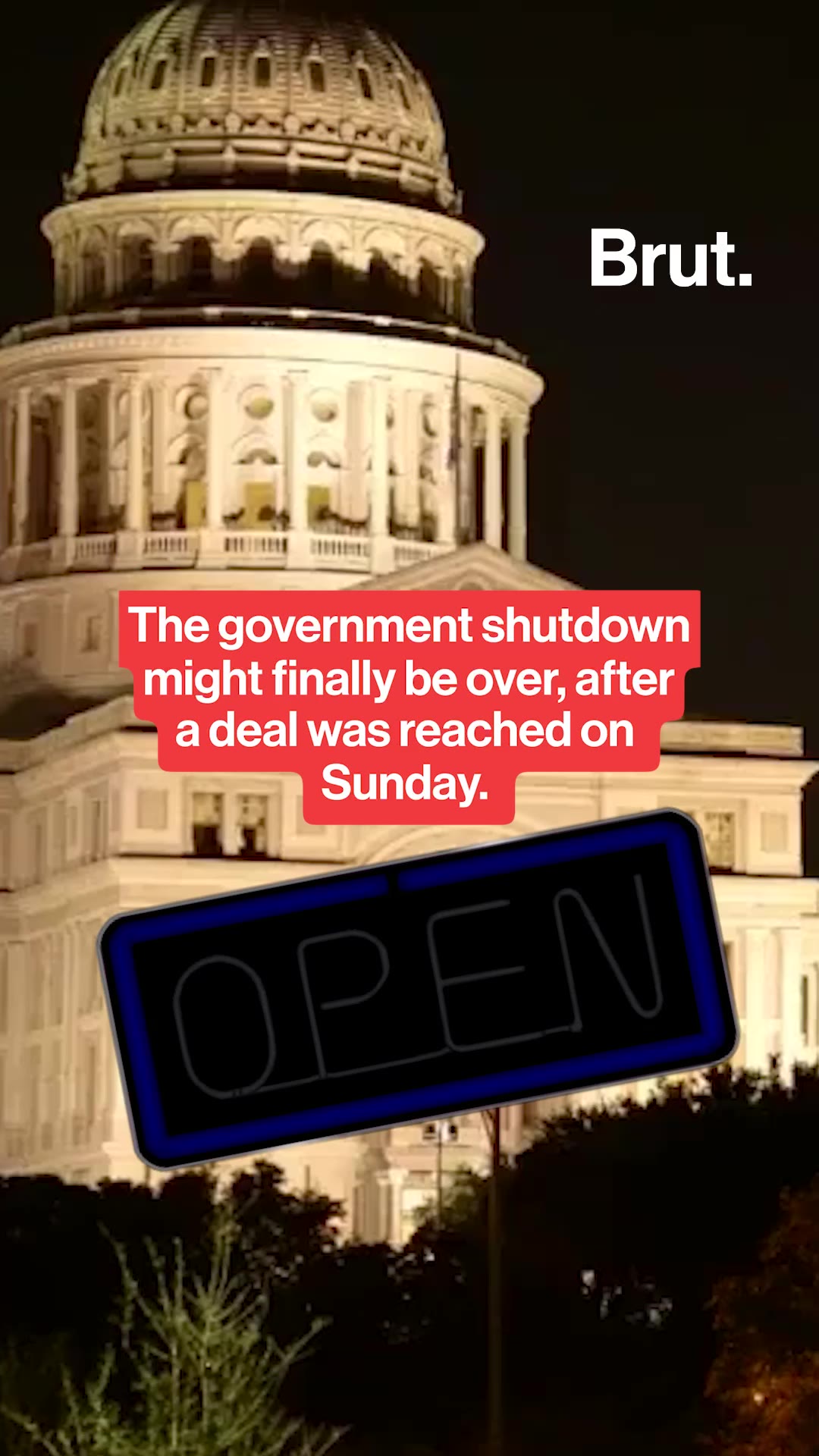 The government shutdown might finally be over. 