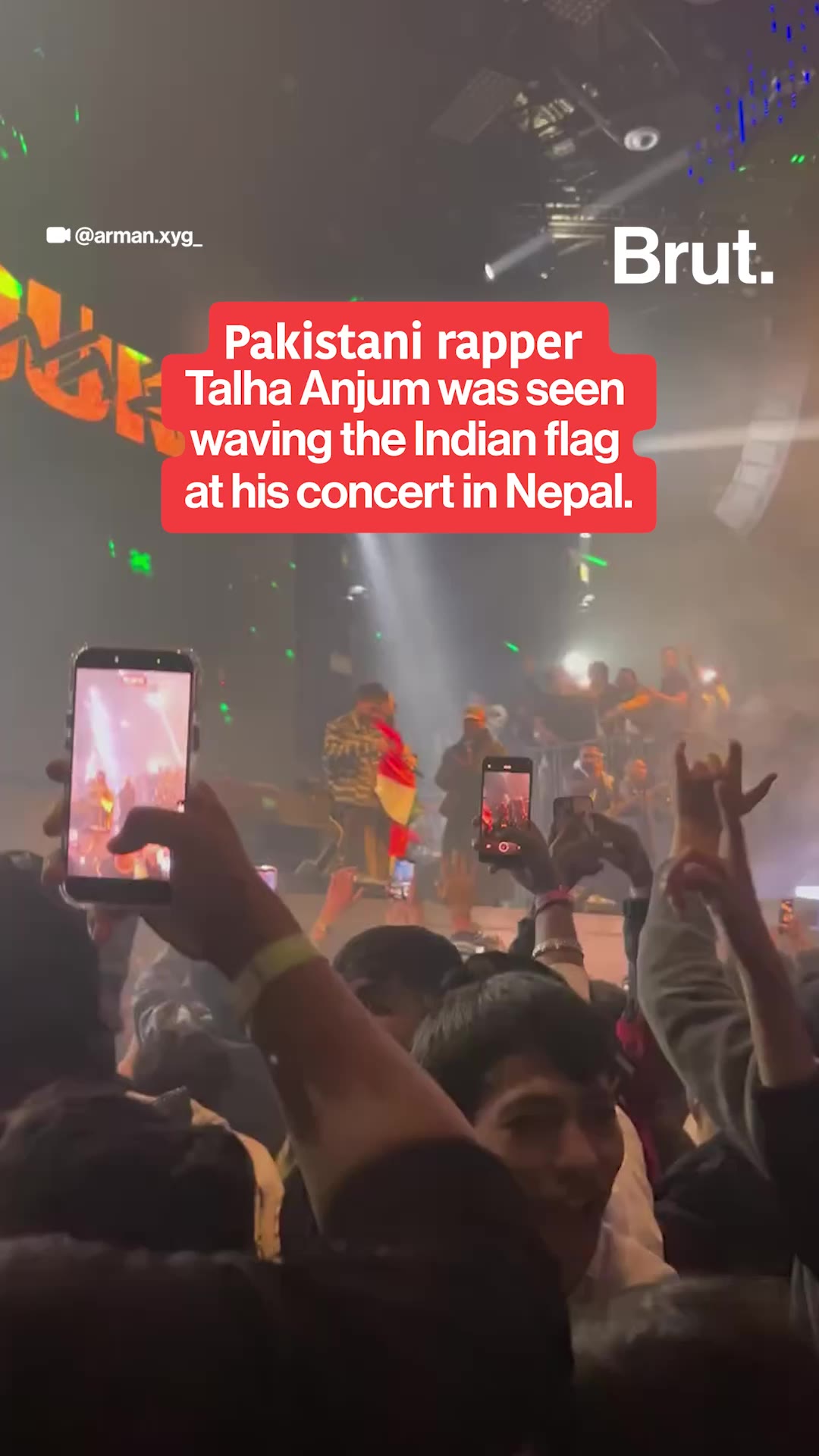 Talha Anjum raises Indian flag